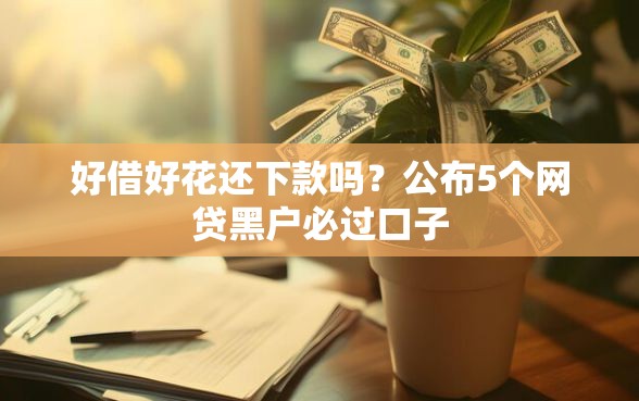 好借好花还下款吗？公布5个网贷黑户必过口子