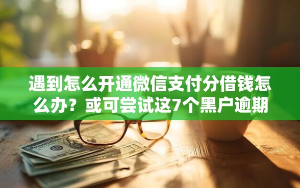遇到怎么开通微信支付分借钱怎么办？或可尝试这7个黑户逾期借款平台