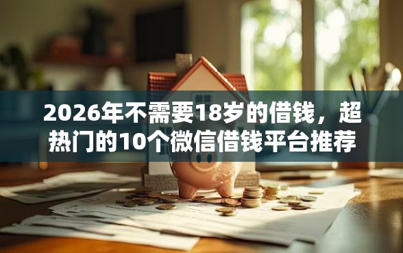 2026年不需要18岁的借钱，超热门的10个微信借钱平台推荐