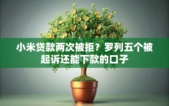 小米贷款两次被拒？罗列五个被起诉还能下款的口子