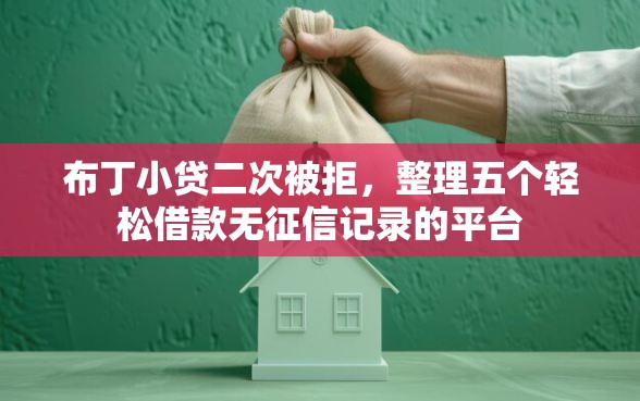 布丁小贷二次被拒，整理五个轻松借款无征信记录的平台