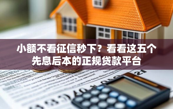 小额不看征信秒下？看看这五个先息后本的正规贷款平台