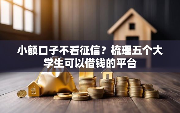小额口子不看征信？梳理五个大学生可以借钱的平台