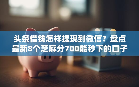 头条借钱怎样提现到微信？盘点最新8个芝麻分700能秒下的口子