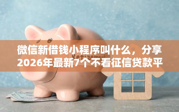 微信新借钱小程序叫什么，分享2026年最新7个不看征信贷款平台