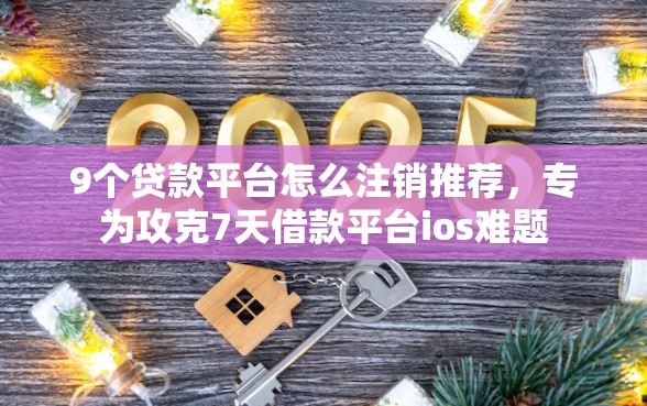9个贷款平台怎么注销推荐，专为攻克7天借款平台ios难题
