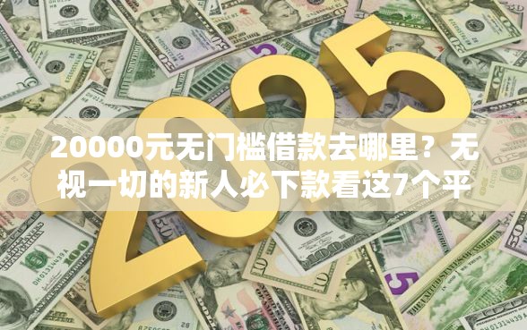 20000元无门槛借款去哪里？无视一切的新人必下款看这7个平台
