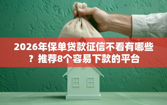 2026年保单贷款征信不看有哪些？推荐8个容易下款的平台