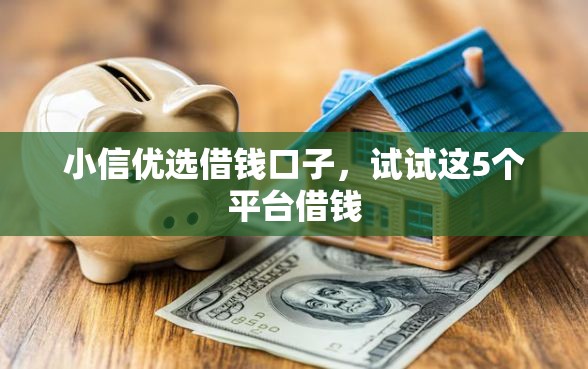 小信优选借钱口子，试试这5个平台借钱