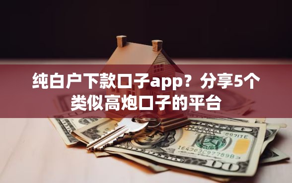纯白户下款口子app？分享5个类似高炮口子的平台