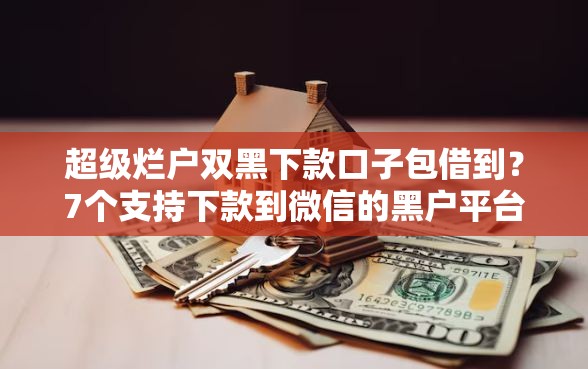 超级烂户双黑下款口子包借到？7个支持下款到微信的黑户平台至少可以借三万那种