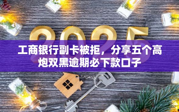 工商银行副卡被拒，分享五个高炮双黑逾期必下款口子