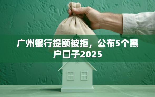 广州银行提额被拒，公布5个黑户口子2025