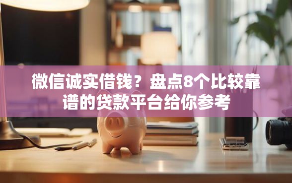 微信诚实借钱？盘点8个比较靠谱的贷款平台给你参考