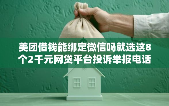 美团借钱能绑定微信吗就选这8个2千元网贷平台投诉举报电话