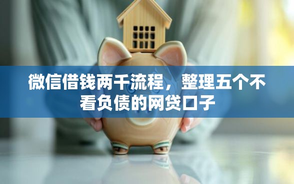 微信借钱两千流程，整理五个不看负债的网贷口子