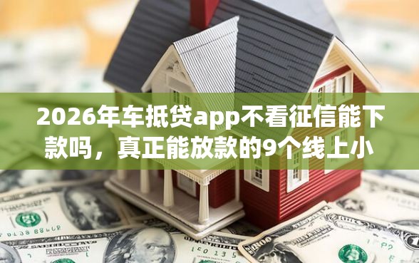 2026年车抵贷app不看征信能下款吗，真正能放款的9个线上小额贷款平台推荐