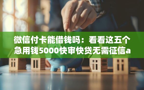 微信付卡能借钱吗：看看这五个急用钱5000快审快贷无需征信app