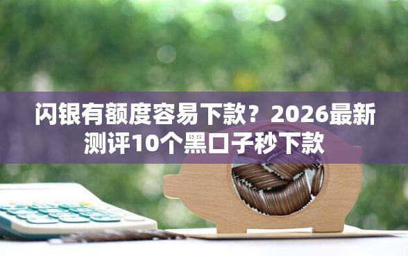 闪银有额度容易下款？2026最新测评10个黑口子秒下款