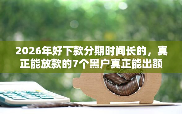 2026年好下款分期时间长的，真正能放款的7个黑户真正能出额度的软件推荐