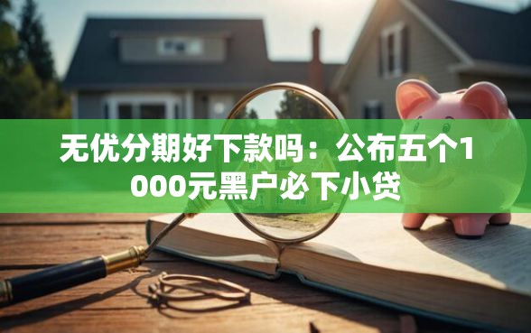 无优分期好下款吗：公布五个1000元黑户必下小贷