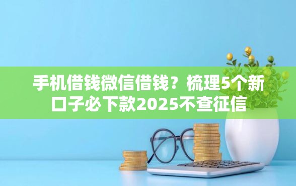 手机借钱微信借钱？梳理5个新口子必下款2025不查征信