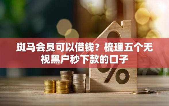 斑马会员可以借钱？梳理五个无视黑户秒下款的口子