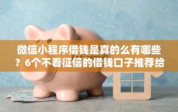 微信小程序借钱是真的么有哪些？6个不看征信的借钱口子推荐给你