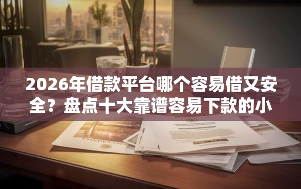 2026年借款平台哪个容易借又安全？盘点十大靠谱容易下款的小额贷款平台