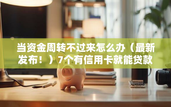 当资金周转不过来怎么办（最新发布！）7个有信用卡就能贷款的平台