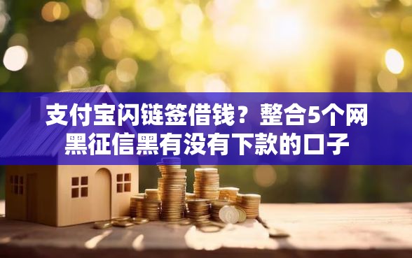 支付宝闪链签借钱？整合5个网黑征信黑有没有下款的口子