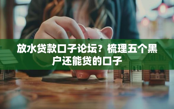 放水贷款口子论坛？梳理五个黑户还能贷的口子