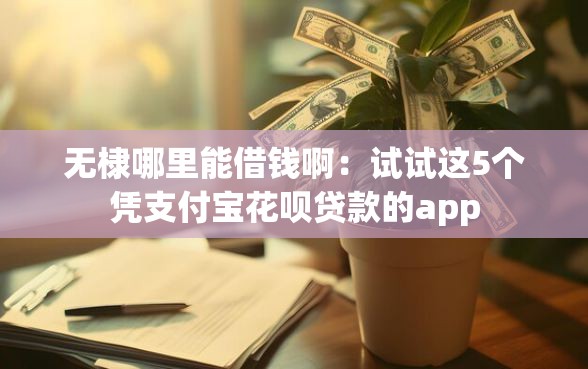 无棣哪里能借钱啊：试试这5个凭支付宝花呗贷款的app