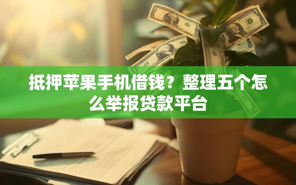 抵押苹果手机借钱？整理五个怎么举报贷款平台