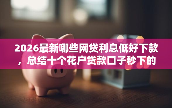 2026最新哪些网贷利息低好下款，总结十个花户贷款口子秒下的！