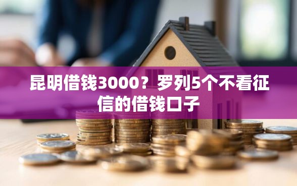 昆明借钱3000？罗列5个不看征信的借钱口子