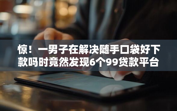惊！一男子在解决随手口袋好下款吗时竟然发现6个99贷款平台，事后分享了出来