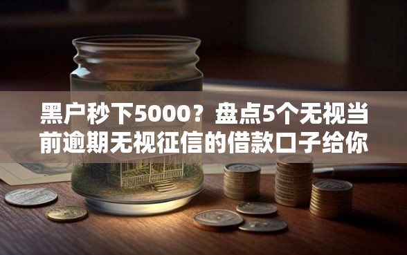 黑户秒下5000？盘点5个无视当前逾期无视征信的借款口子给你参考