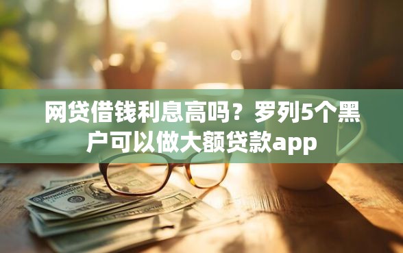 网贷借钱利息高吗？罗列5个黑户可以做大额贷款app