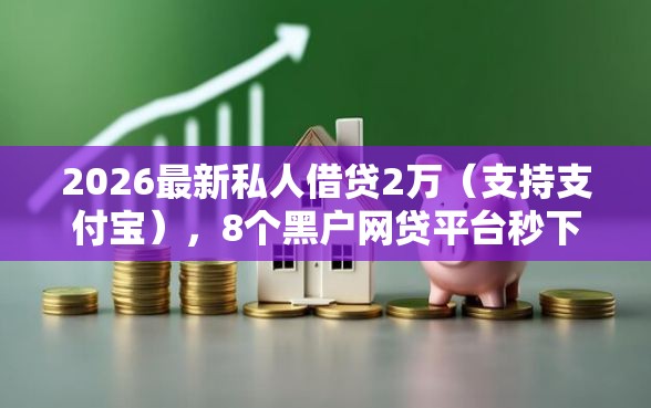 2026最新私人借贷2万（支持支付宝），8个黑户网贷平台秒下款简单无私分享