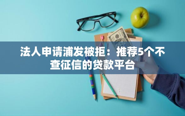 法人申请浦发被拒：推荐5个不查征信的贷款平台