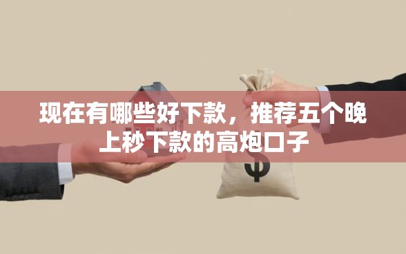 现在有哪些好下款，推荐五个晚上秒下款的高炮口子