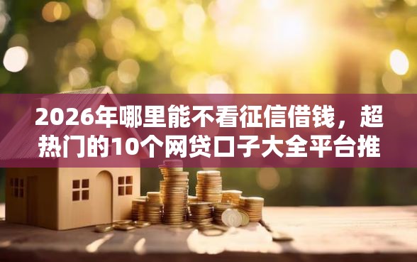 2026年哪里能不看征信借钱，超热门的10个网贷口子大全平台推荐