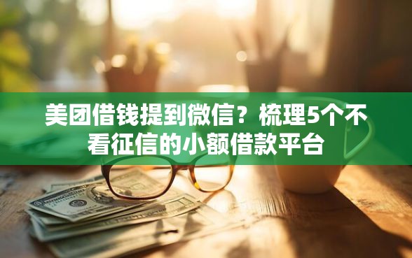 美团借钱提到微信？梳理5个不看征信的小额借款平台