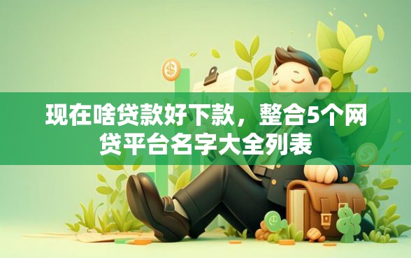现在啥贷款好下款，整合5个网贷平台名字大全列表