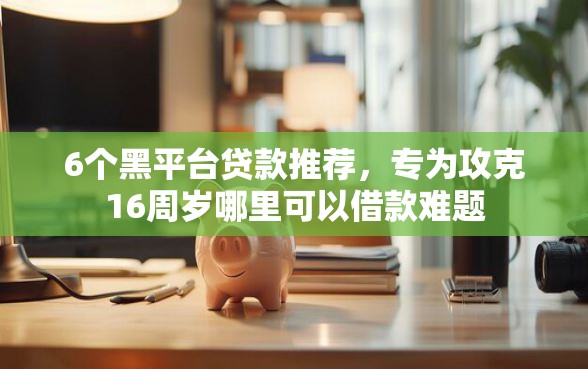 6个黑平台贷款推荐,专为攻克16周岁哪里可以借款难题 6个黑平台贷款推荐,专为攻克16周岁哪里可以借款难题