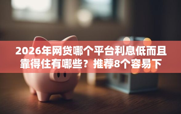 2026年网贷哪个平台利息低而且靠得住有哪些？推荐8个容易下款的平台