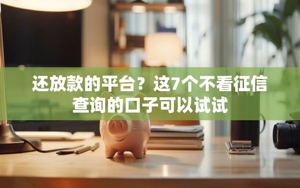 还放款的平台？这7个不看征信查询的口子可以试试