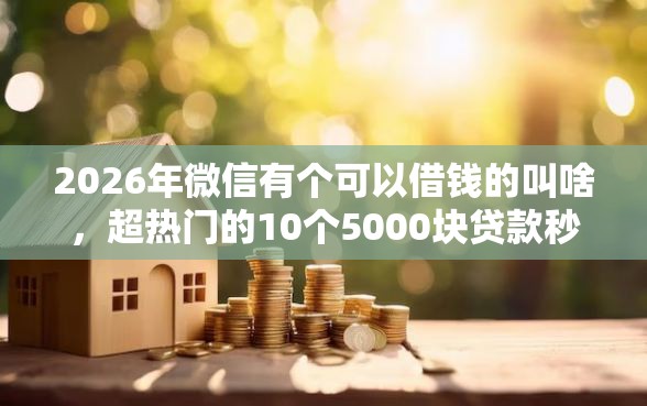 2026年微信有个可以借钱的叫啥，超热门的10个5000块贷款秒下软件推荐