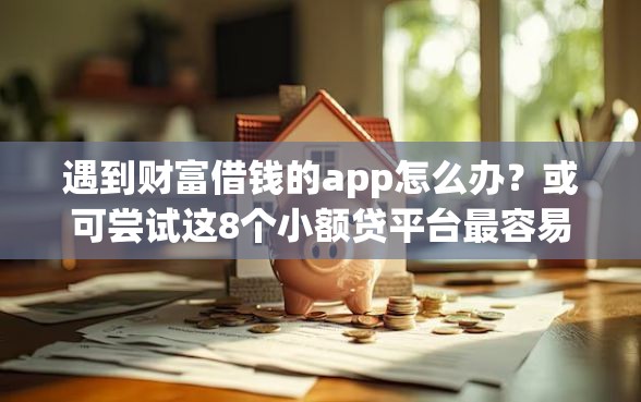 遇到财富借钱的app怎么办？或可尝试这8个小额贷平台最容易下款